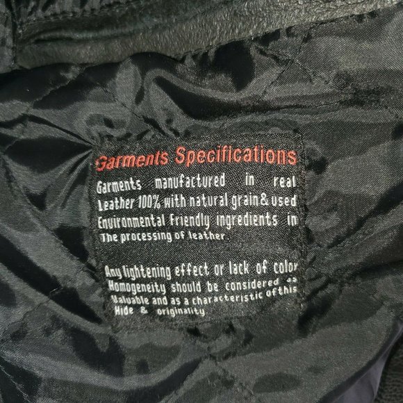 Himalaya Motor BikeWear Leather Biker Motorcycle Jacket Heavy Weight Men's 44 - Picture 3 of 5